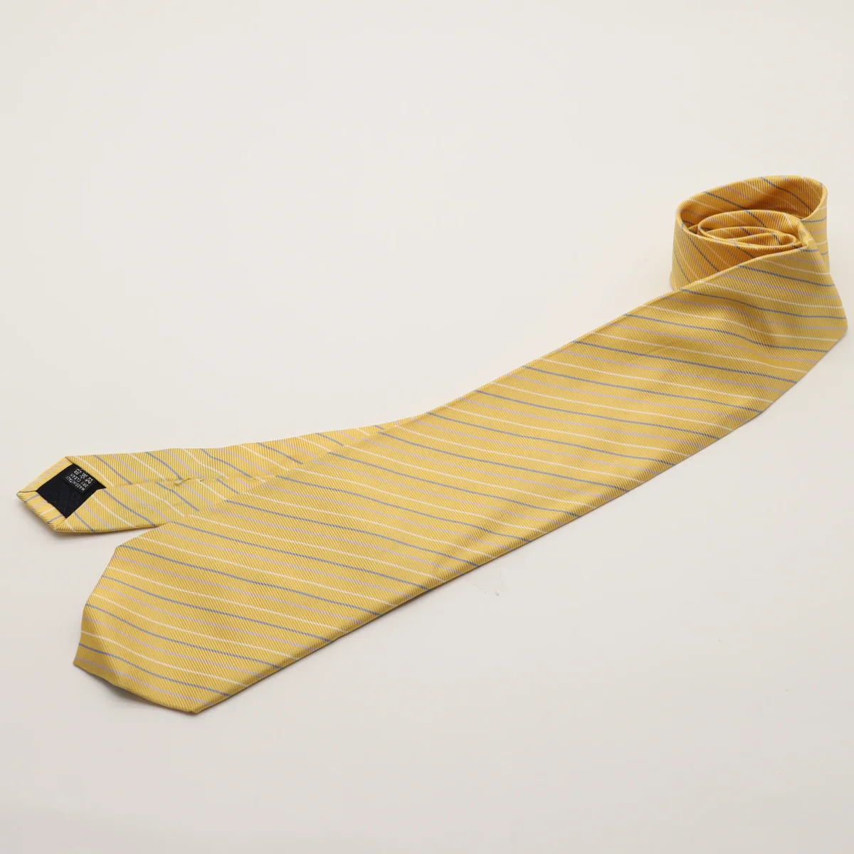 Alberto Mucciolo Cravatta Uomo Vintage Oro 100% Seta - immagine 3