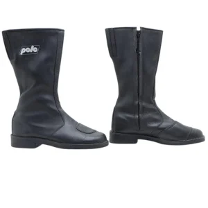 Polo Vintage stivaletto da moto nero in pelle numero 38 donna
